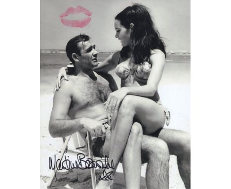 007 James Bond actress Martine Beswick signed and kissed Thunderball 8x10 photo! She has personally kissed this making it a w