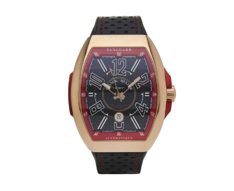 Franck Muller, an 18ct rose gold Vanguard Racing wrist watch, reference V 45 SC DT RCG, signed automatic movement with quick 