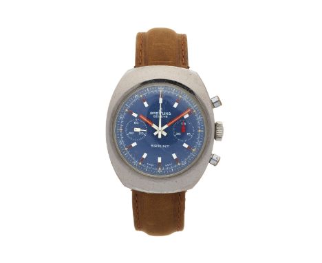 Breitling, a stainless steel Sprint chronograph wrist watch, reference 2051, signed manual wind movement calibre Valjoux 7733