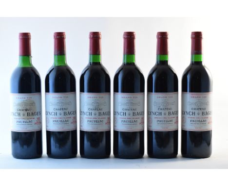 Château Lynch-Bages 1985 Pauillac 5me Cru Classé(1 into neck, 1 very top, 2 top, 4 high, 4 high mid shoulder with signs of ol