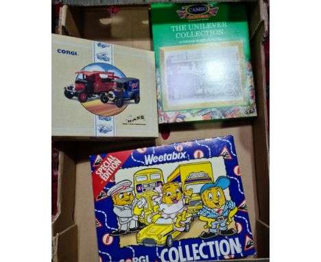Model vehicles - Corgi Classic Commercials limited edition set of Bass models, Corgi Weetabix collection &amp; Mattel Unileve