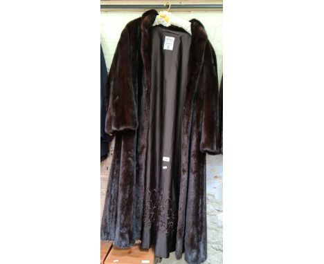 A vintage mink coat, M Fletcher (Master Furrier) Ltd. of Southport.Size:- approx. medium/large