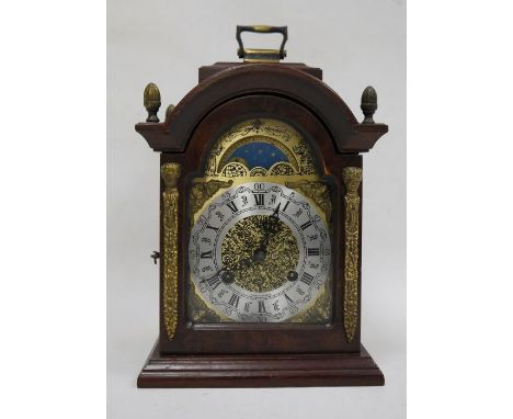 Modern mantel clock with Roman numerals to the dial, the movement marked Franz Hermel&nbsp;