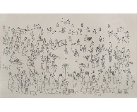 After Vincent Haddelsey (1934-2010) Etching "Silver Band", signed in pencil lower right, initialled 'E.H.' lower left 20th ce