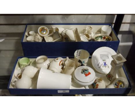 Large collection of crested china, early to mid 20th century&nbsp;including Goss, Royal Cauldon and Carlton china, including 