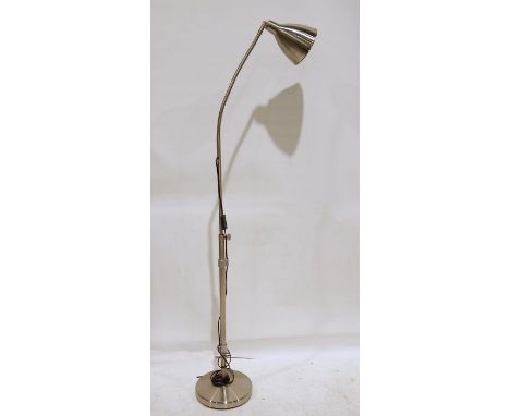 Modern steel floor-standing spot lamp 
