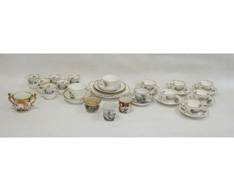 Various teawares to include early nineteenth century Spode transfer-printed porcelain examples, pattern no. 382, a Japan-patt