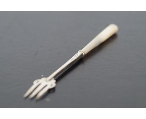 Chester hallmarked silver pickle fork