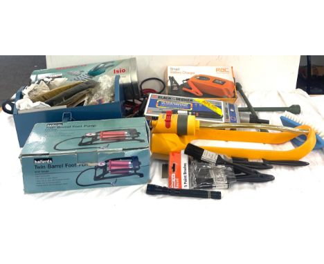 Selection of tools, hardware pieces 