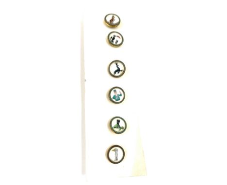 Selection of 6 Vintage Guiness buttons
