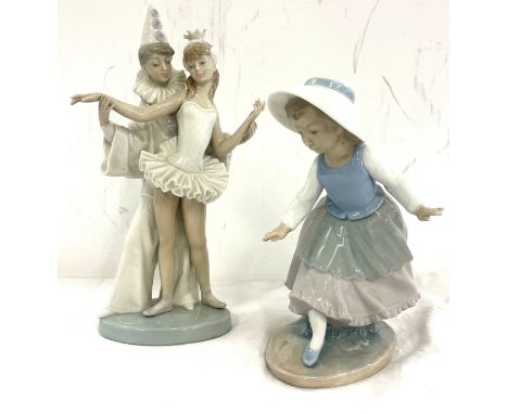 Vintage Lladro Nao Daisa girl pushing hoop figurine, J-24F figurine