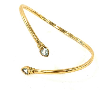 9ct gold bangle set with gemstones