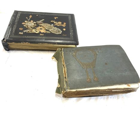 The Burlington art miniature photo album, vintage Chinese silk album 