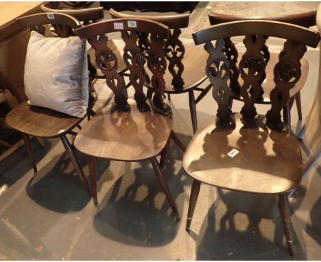 Six Ercol Prince of Wales dining chairs