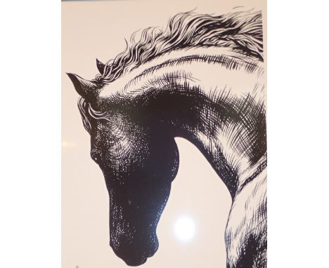 Royal Crown Derby ceramic plaque horse head 29 x 39 cm