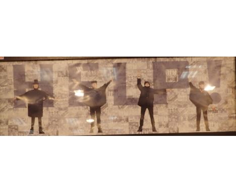 Large framed beatles Help print