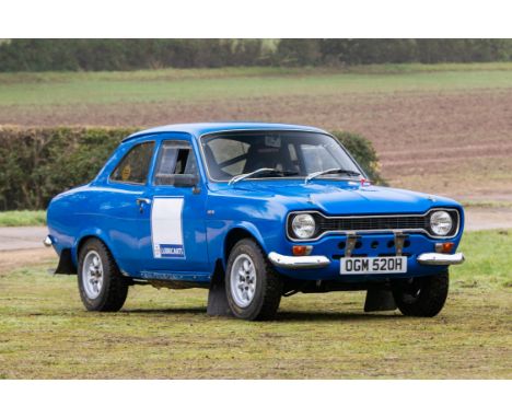 An extremely well sorted Escort Mk1 Rally contender powered by a 1600 gathercole Twin-Cam engine.  This bright, Monza Blue, f
