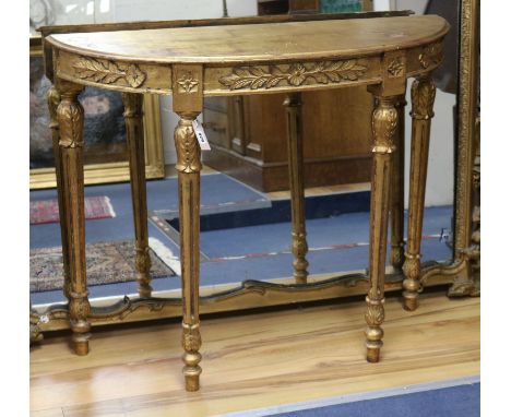 A giltwood console table W.104cm