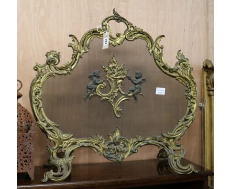 A French ormolu firescreen W.74cm