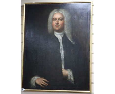Early 18th century English School, oil on canvas, Portrait of William Cooke (1732-1799), 90 x 71cm