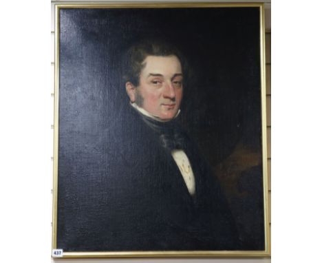19th century English School, oil on canvas, Portrait of Philip Cook (1797-1850) 75 x 62cm