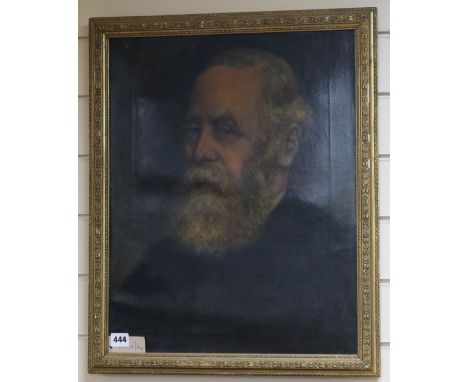 English School c.1914, oil on canvas, Portrait of Reverend J.H. Cardwell, inscribed verso, 52 x 41cm