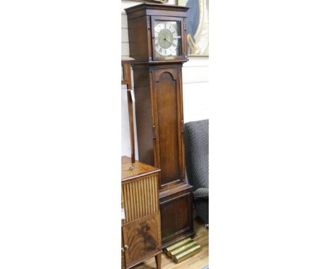 A modern oak cased longcase clock height 187cm