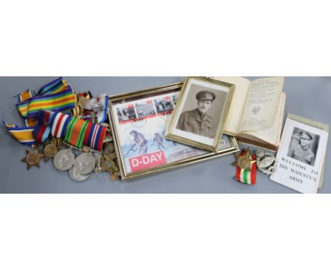 A quantity of medals and army related ephemera