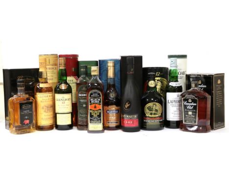 Bunnahabhain 12 Year Old Single Islay Malt Scotch Whisky 40%, 1L, The Glenlivet 12 Year Old, 40%, 70cl, Laphroaig 10 Year Old