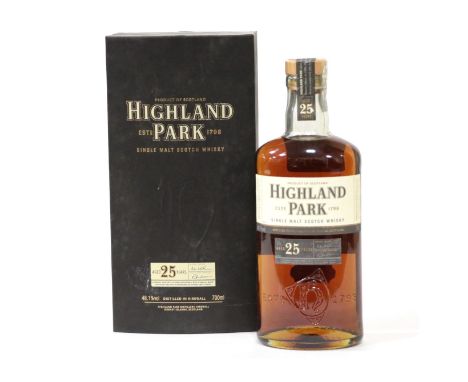 Highland Park 25 Year Old Single Malt Scotch Whisky, 48.1%, 700ml, in presentation box