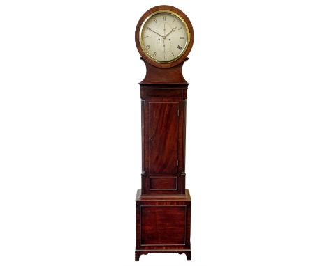 Fine 19th century Scottish eight-day �Drum head� longcase clock with rack striking and a recoil anchor escapement striking th