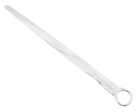 George III silver page turner, of plain form with ring handle, hallmarked London 1787, makers mark indistinct, L28.5cm, appro