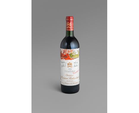 Chateau Mouton Rothschild -- 1989 Chateau Mouton Rothschild 1er Grand Cru Classe Pauillac Bordeaux. Mit dem Etikett von Georg