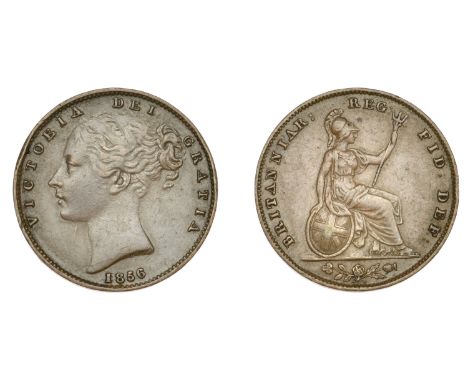 Victoria (1837-1901), Farthing, 1856, e over r in victoria (Cooke 187; BMC 1584 var.; S 3950). Very fine, rare £60-£80