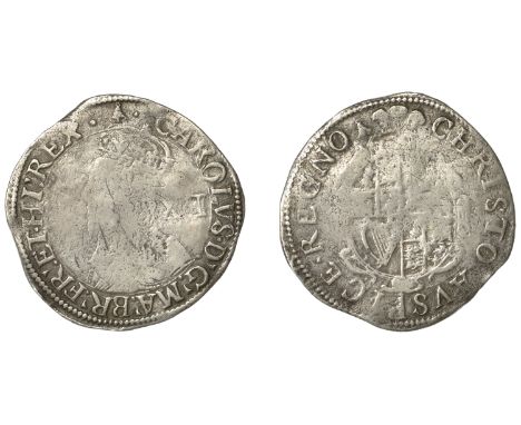 Charles I (1625-1649), Tower mint, Shilling, Gp E, type 3b, mm. bell, bust 1, plume over shield, pellet stops both sides, 5.2