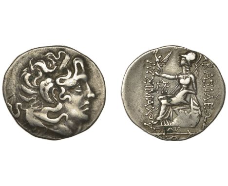 Greek Coinages, THRACE, Byzantion, Tetradrachm, in the name and types of Lysimachos, 90-75, diademed and horned bust of Alexa