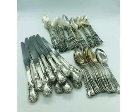 A Gorham sterling silver twelve piece flatware cutlery