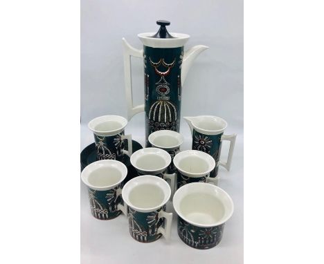 Vintage Portmeirion  "Magic City" coffee set, by Susan Williams-Ellis