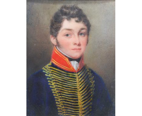 English school, 19th century, portrait miniature of a Royal Artillery Officer, possibly Colonel Edward Thomas Michell, waterc