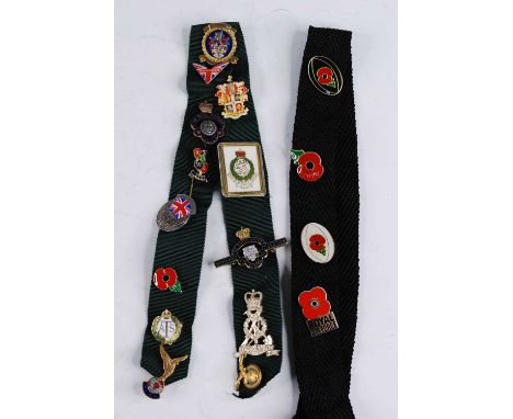 A small collection of commemorative lapel badges, to include The Royal British Legion, Royal Air Force and Army Transport Ser