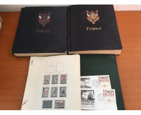 FRANCE: MIXED MINT AND USED COLLECTION IN TWO TATTY DAVO PRINTED ALBUMS, PLUS A FURTHER BINDER AND ON LEAVES, 1923 BORDEAUX P