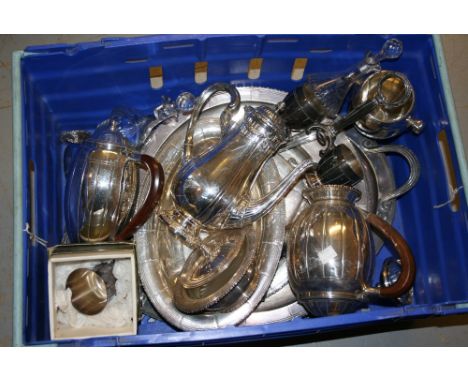 French Art Deco plated tea and coffee service, together with a quantity of other French plated items