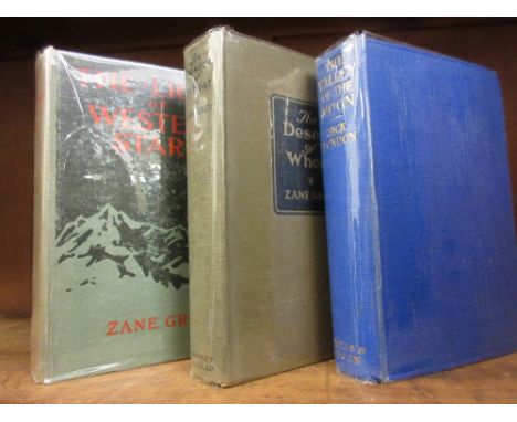 One volume, ' The Desert of Wheat ' by Zane Grey, published by Grosset and Dunlap, New York, 1919, together with one volume, 