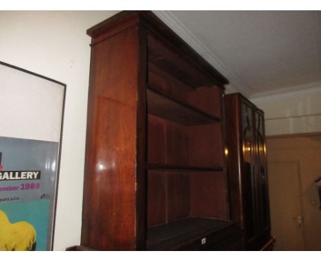 Victorian mahogany three shelf open bookcase