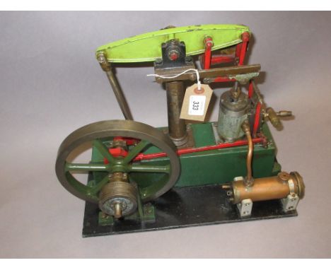 Stuart beam stationary engine with steam plant