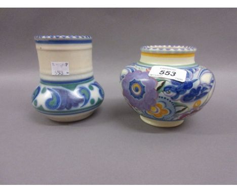 Carter Stabler Adams, Poole pottery vase, together with another Poole pottery vase