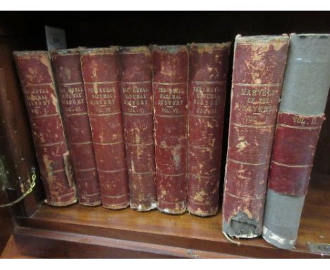 Six volumes part leather bound books, ' The Royal Natural History ' edited by Richard Lydekker, printed in London by Frederic