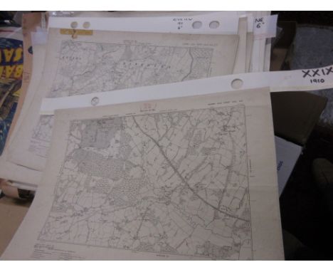 Large quantity of Ordnance Survey maps with various dates circa 1910 to '74