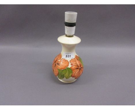 Moorcroft Hibiscus pattern lamp base