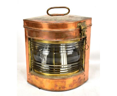R C MURRAY &amp; CO OF GLASGOW; a copper 'Starboard' ship's lamp, 35.5 x 36cm.Additional InformationPlease note the original 